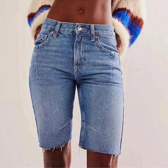 Free People WE THE FREE Ghost Town High Rise Long Short - Picture 2 of 10